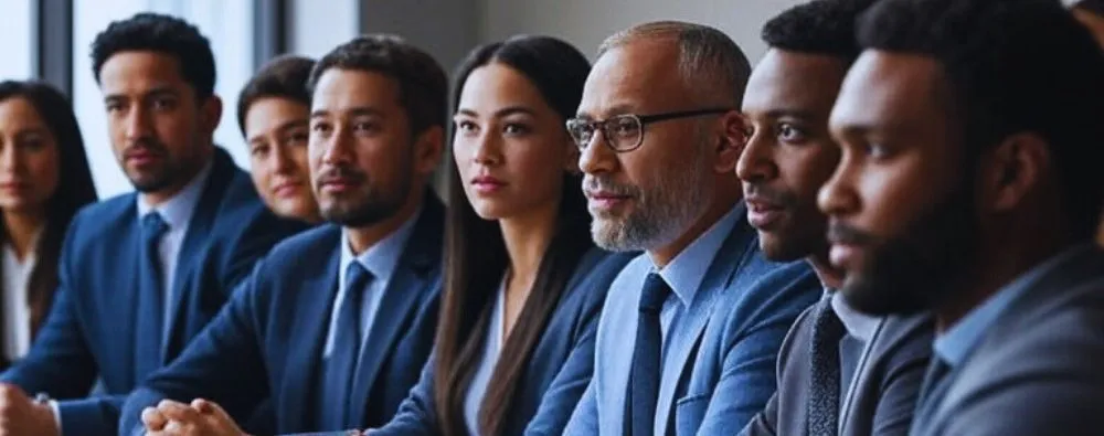 Assembleia geral com participantes deliberando assuntos institucionais