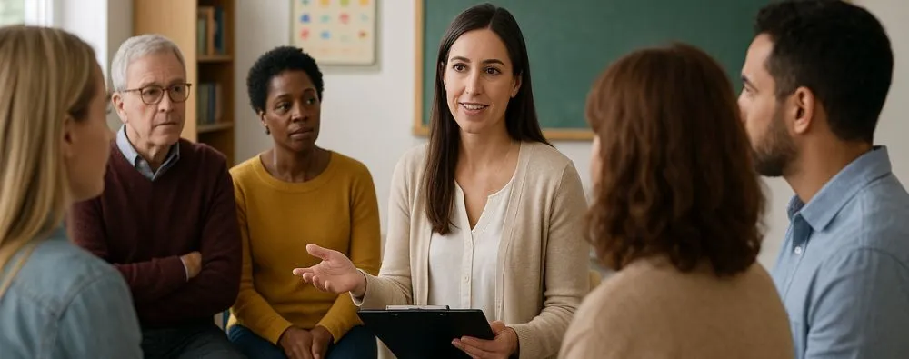 Pais, professores e gestores dialogam em um encontro de Consulta à comunidade escolar sobre calendário letivo, fortalecendo a participação coletiva nas decisões da escola.