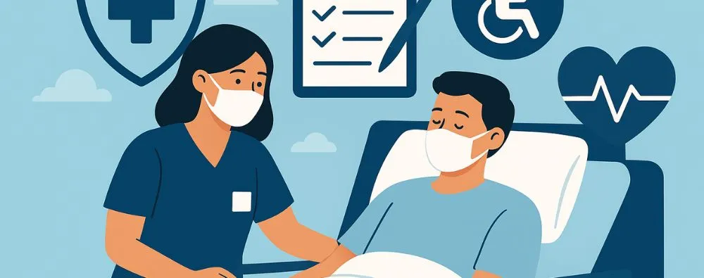 Ilustração representando a importância dos Núcleos de Segurança do Paciente na promoção de práticas seguras e humanizadas no ambiente hospitalar.